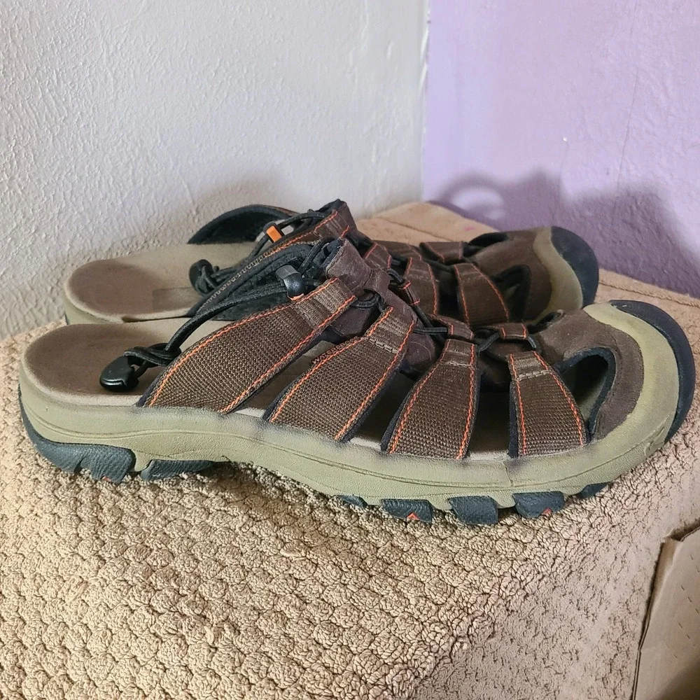 KEEN Newport Ormond Slide Sandals Mens 11.5 Brown Waterproof Hiking Outdoor Lug